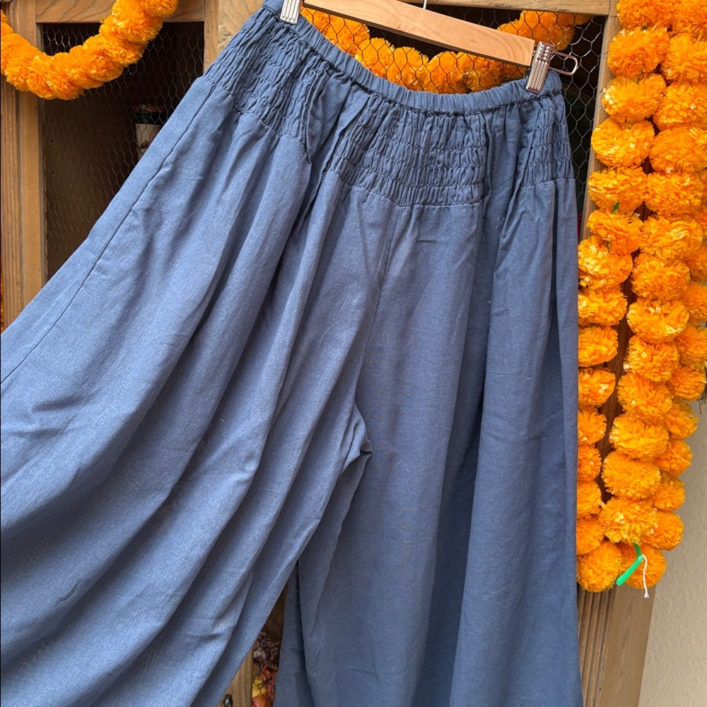 Free People Navy Wide Leg Pants - Picture 9 of 9
